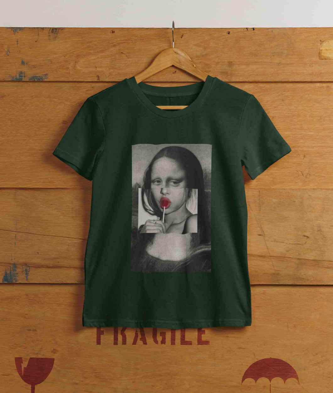 Lollipop Mona Lisa Women Half Sleeves T-shirt- KidsFashionVilla