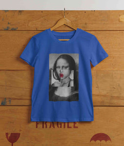 Lollipop Mona Lisa Women Half Sleeves T-shirt- KidsFashionVilla