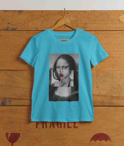 Lollipop Mona Lisa Women Half Sleeves T-shirt- KidsFashionVilla