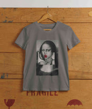 Load image into Gallery viewer, Lollipop Mona Lisa Women Half Sleeves T-shirt- KidsFashionVilla
