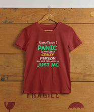 Load image into Gallery viewer, Crazy Person Funny Quotes Women Half Sleeves T-shirt- KidsFashionVilla
