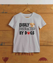 Load image into Gallery viewer, Easily Distracted By Dogs Mens Half Sleeves T-shirt- KidsFashionVilla
