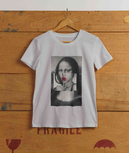 Lollipop Mona Lisa Women Half Sleeves T-shirt- KidsFashionVilla