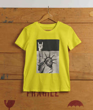 Load image into Gallery viewer, Statue Of Liberty Print Women Half Sleeves T-shirt- KidsFashionVilla
