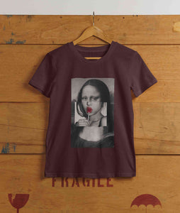 Lollipop Mona Lisa Women Half Sleeves T-shirt- KidsFashionVilla