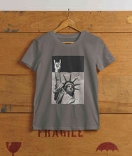 Load image into Gallery viewer, Statue Of Liberty Print Women Half Sleeves T-shirt- KidsFashionVilla
