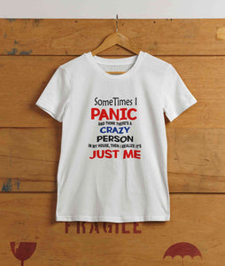 Crazy Person Funny Quotes Women Half Sleeves T-shirt- KidsFashionVilla