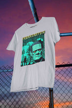 Load image into Gallery viewer, Horror Theme Frankenstein Women Half Sleeves T-shirt- KidsFashionVilla

