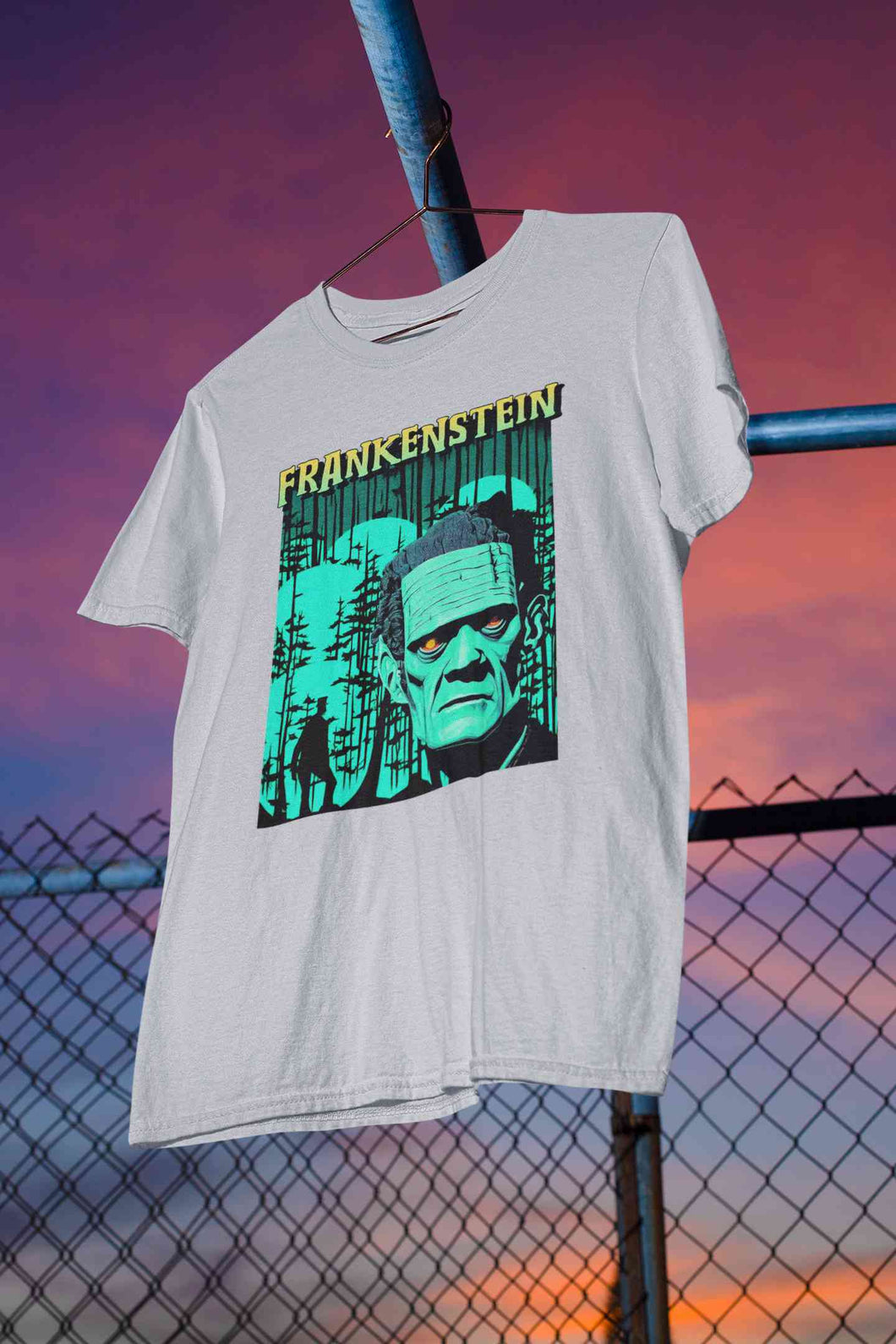 Horror Theme Frankenstein Women Half Sleeves T-shirt- KidsFashionVilla