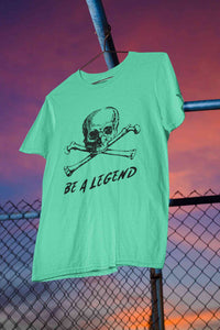 Skull Be A Legend Mens Half Sleeves T-shirt- KidsFashionVilla