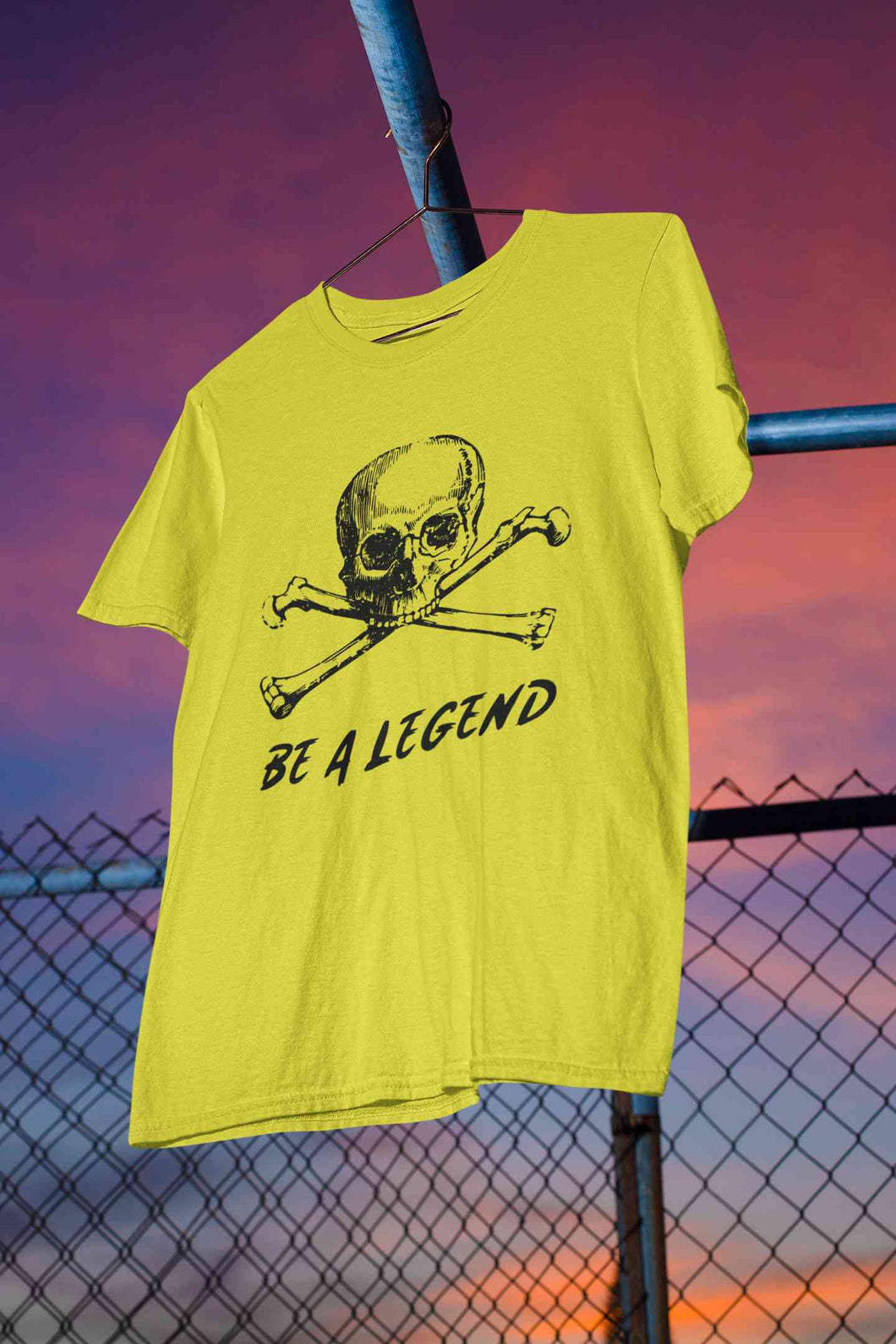Skull Be A Legend Mens Half Sleeves T-shirt- KidsFashionVilla