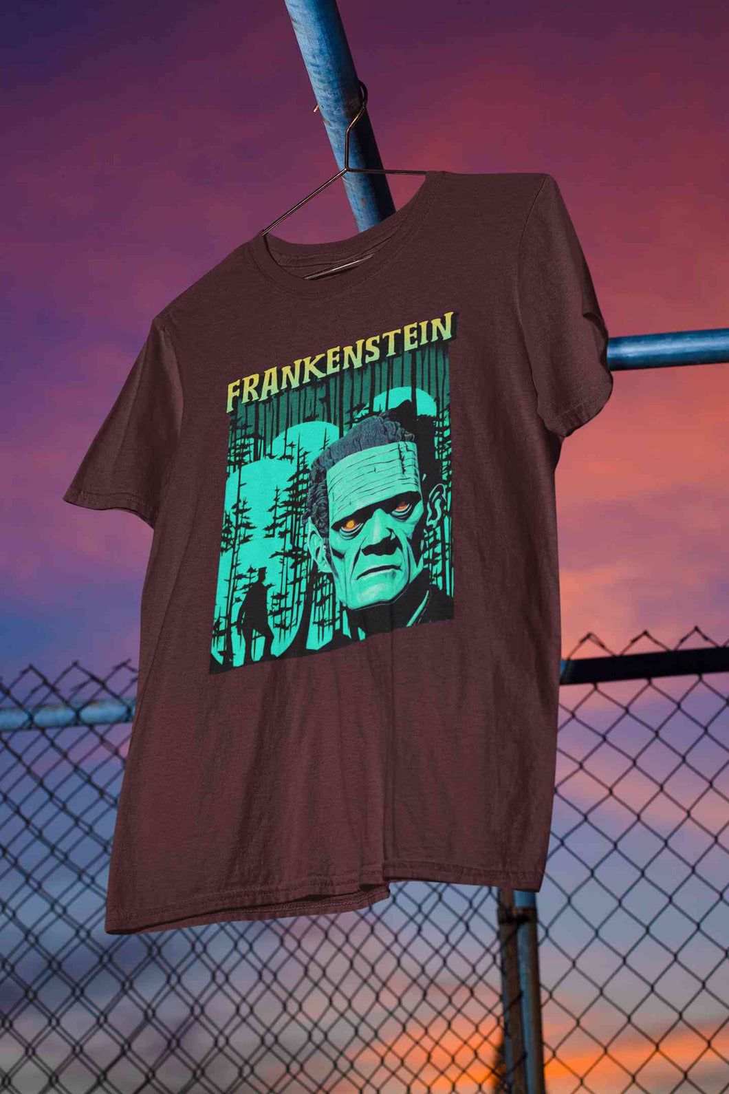 Horror Theme Frankenstein Women Half Sleeves T-shirt- KidsFashionVilla
