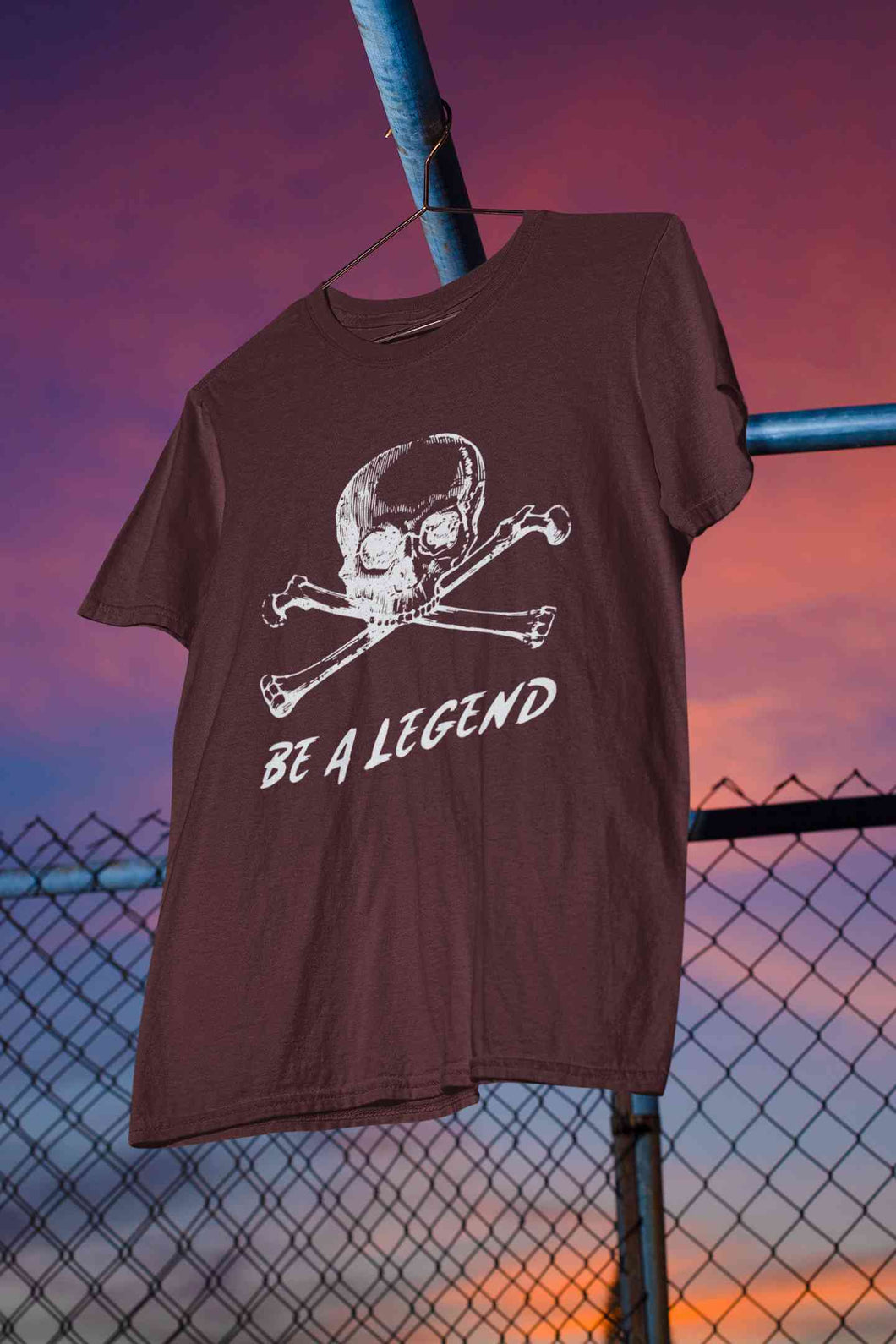 Skull Be A Legend Mens Half Sleeves T-shirt- KidsFashionVilla