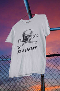 Skull Be A Legend Mens Half Sleeves T-shirt- KidsFashionVilla