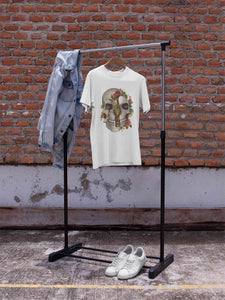 Floral And  Skull Print Women Half Sleeves T-shirt- KidsFashionVilla