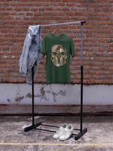 Load image into Gallery viewer, Floral And  Skull Print Women Half Sleeves T-shirt- KidsFashionVilla
