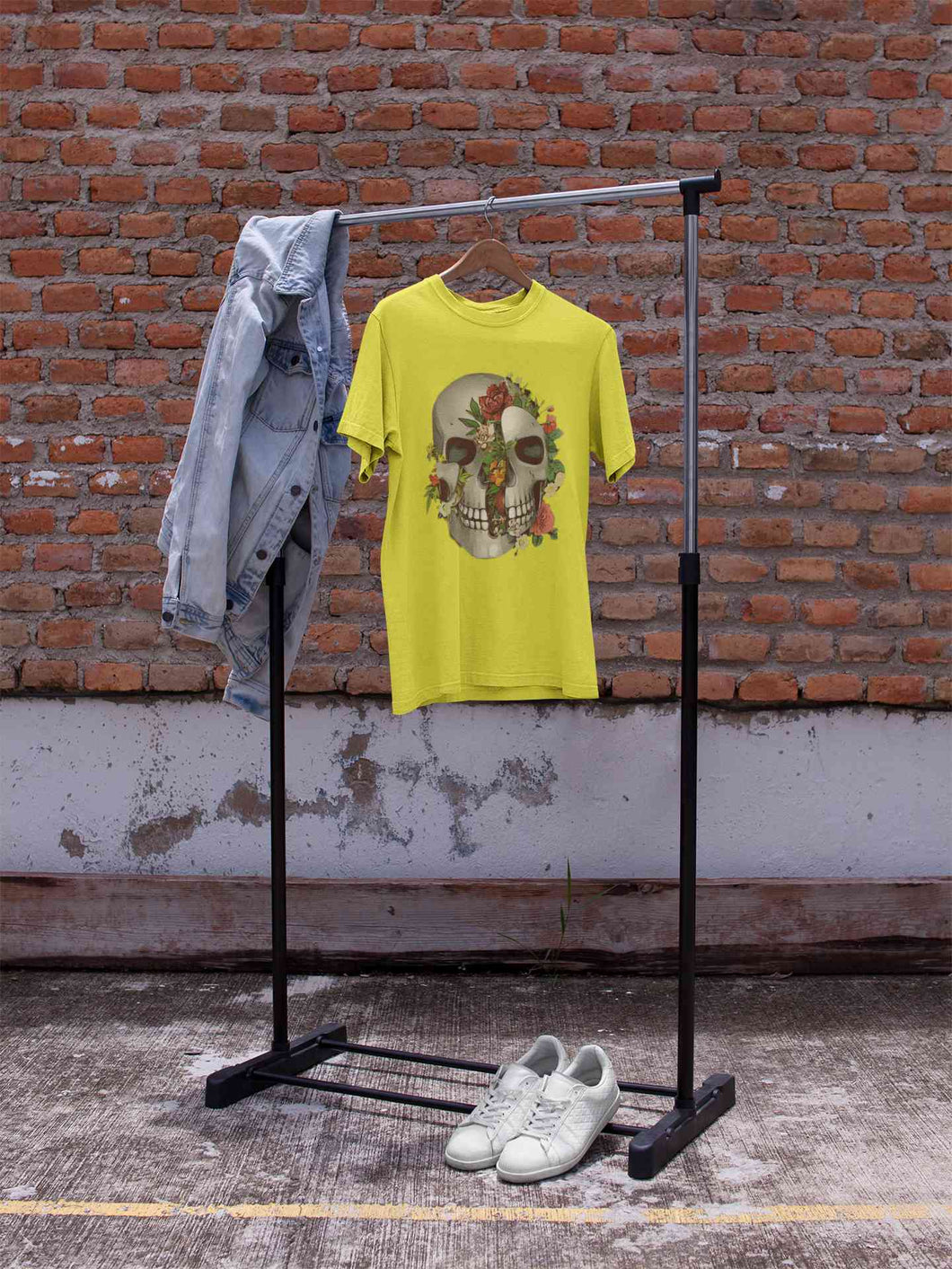 Floral And  Skull Print Women Half Sleeves T-shirt- KidsFashionVilla