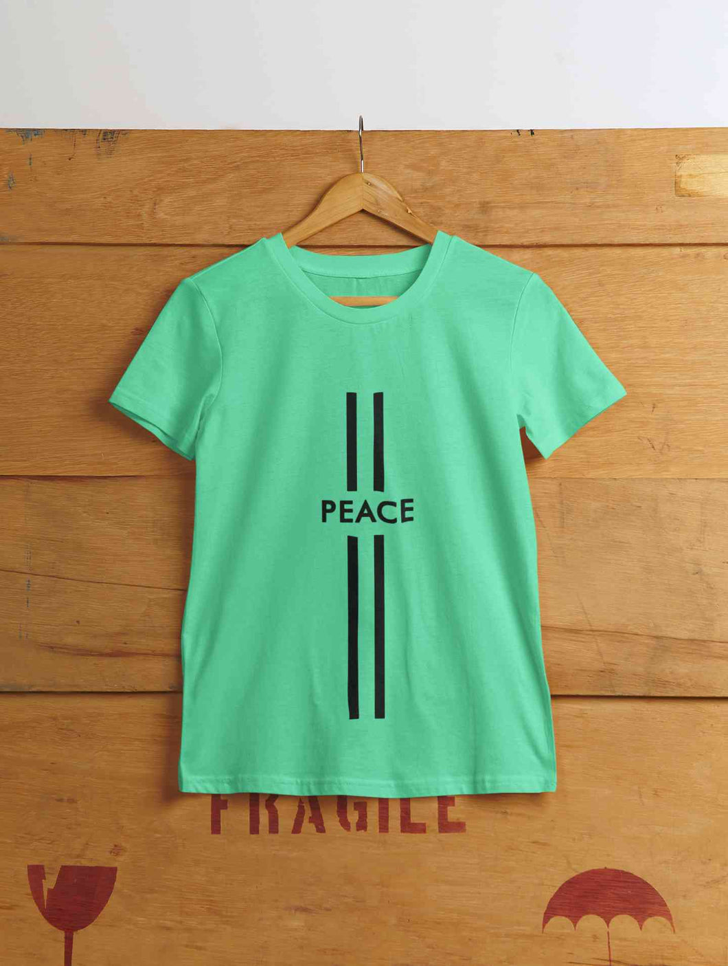 Strip Peace Mens Half Sleeves T-shirt- KidsFashionVilla