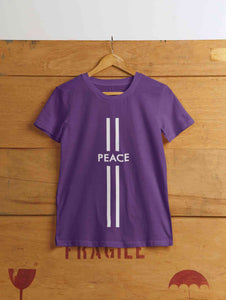 Strip Peace Mens Half Sleeves T-shirt- KidsFashionVilla