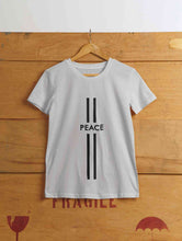 Load image into Gallery viewer, Strip Peace Mens Half Sleeves T-shirt- KidsFashionVilla
