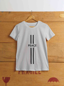 Strip Peace Mens Half Sleeves T-shirt- KidsFashionVilla