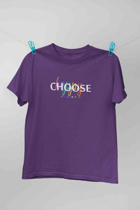 Choose Happy Always Women Half Sleeves T-shirt- KidsFashionVilla