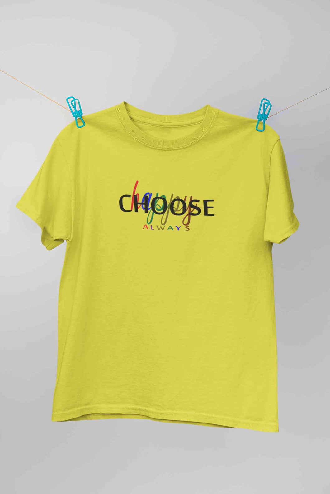 Choose Happy Always Women Half Sleeves T-shirt- KidsFashionVilla