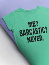 Load image into Gallery viewer, Me Sarcastic Never Esha Gupta Celebrity T-shirt- KidsFashionVilla
