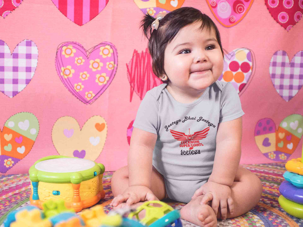 IPL Lucknow Super Giants Jeetega Bhai Jeetega LSG Jeetega Rompers for Baby Girl- KidsFashionVilla