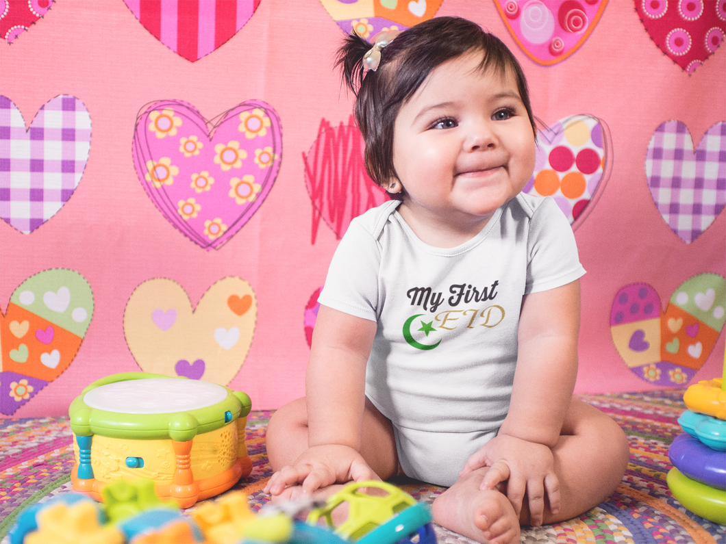 My 1st Eid Rompers for Baby Girl- KidsFashionVilla