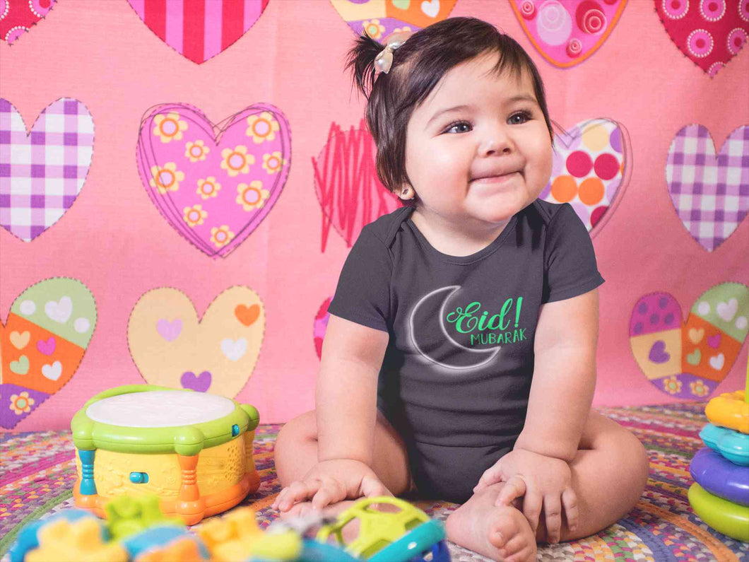 Eid Mubaaarak Rompers for Baby Girl- KidsFashionVilla