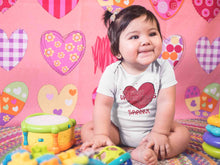 Load image into Gallery viewer, Custom Name 1st Valentine Rompers for Baby Girl- KidsFashionVilla

