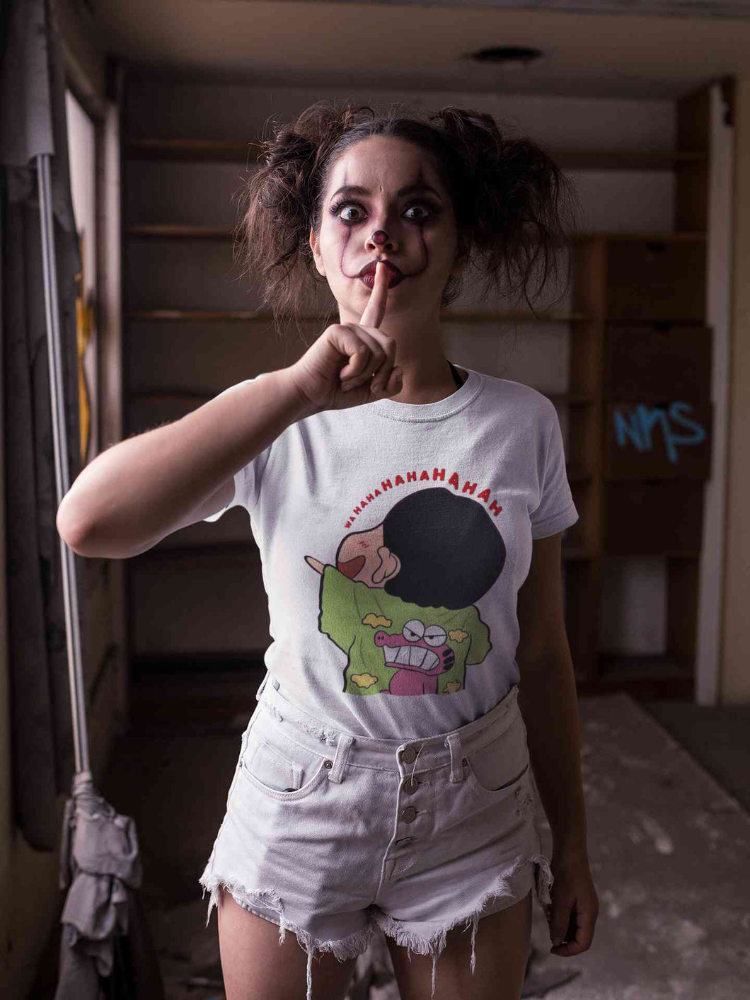 Hahaha Women Half Sleeves T-shirt- KidsFashionVilla