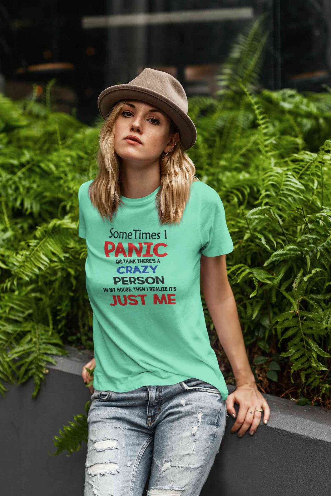 Crazy Person Funny Quotes Women Half Sleeves T-shirt- KidsFashionVilla