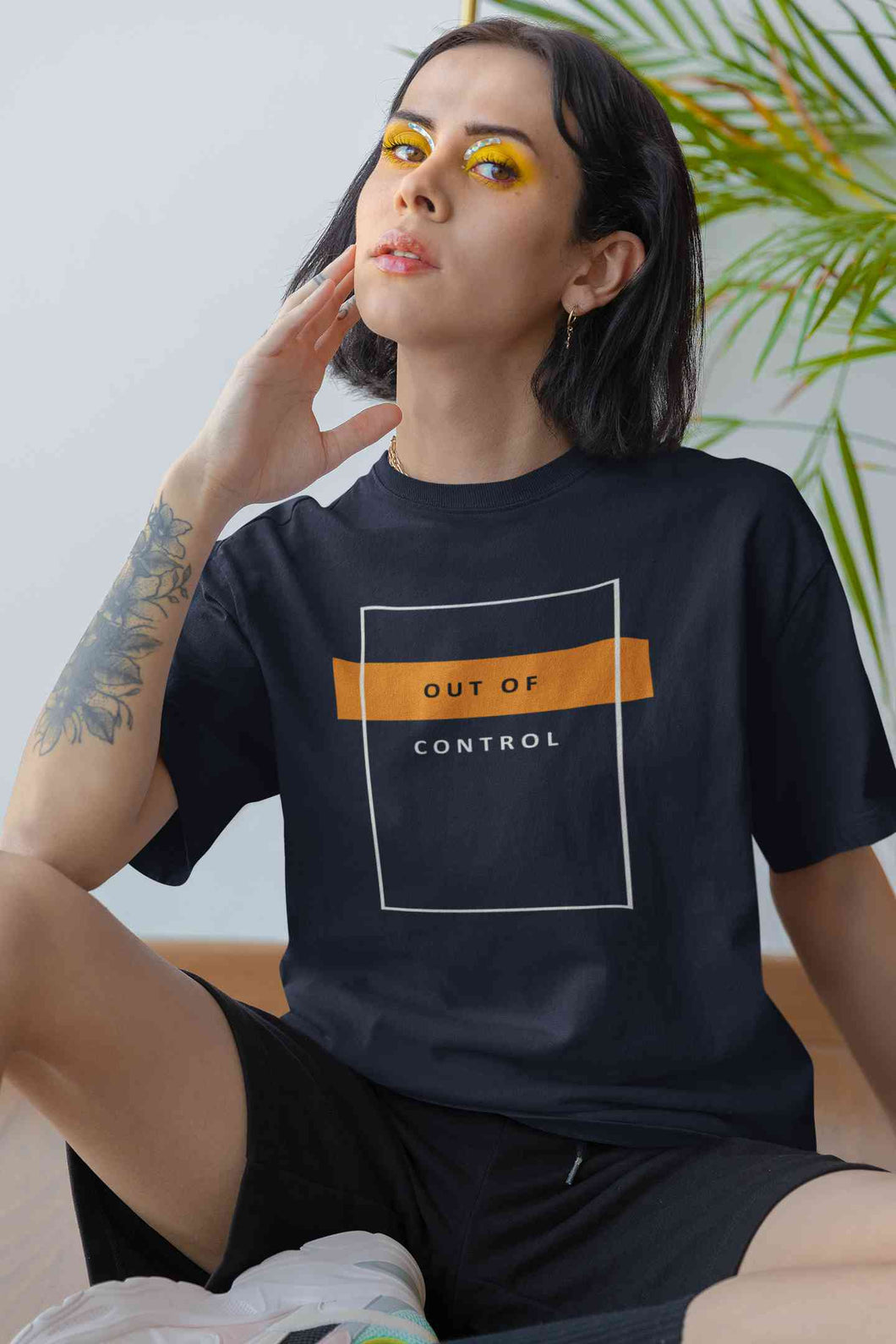 Out Of Control Women Half Sleeves T-shirt- KidsFashionVilla