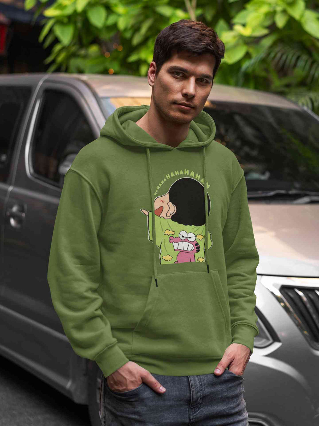 Hahaha Cartoon Funny Memes Men Hoodies-KidsFashionVilla