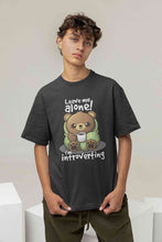 Load image into Gallery viewer, Leave Me Alone I Am Introverting Graphic Funny Quotes Mens Half Sleeves T-shirt- KidsFashionVilla
