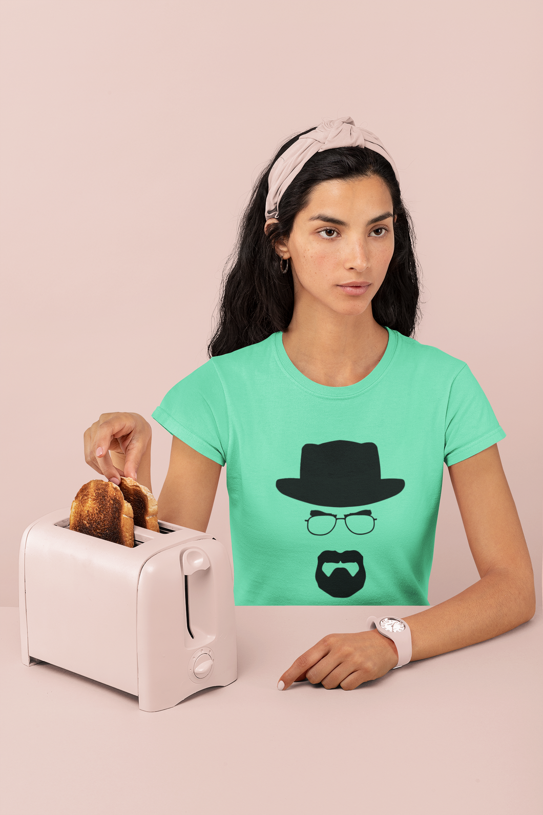 Heisenberg Breaking Bad Web Series Women Half Sleeves T-shirt- KidsFashionVilla