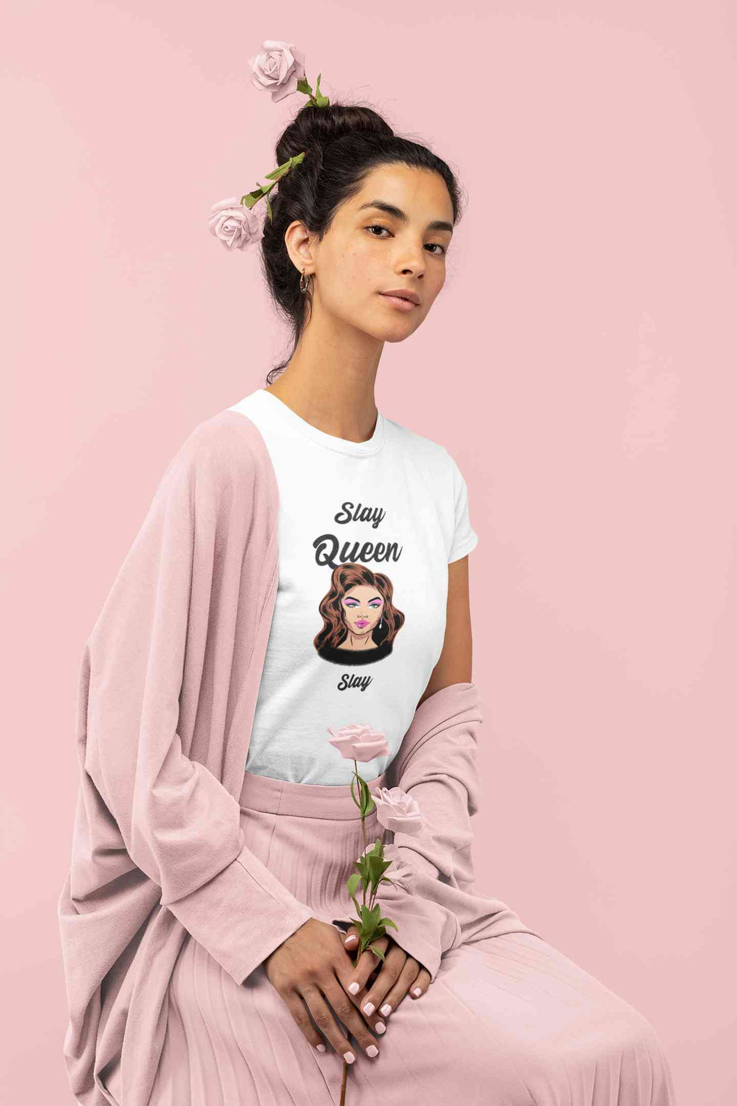 Slay Queen Women Half Sleeves T-shirt- KidsFashionVilla