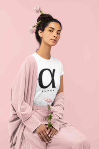 Alpha Women Half Sleeves T-shirt- KidsFashionVilla