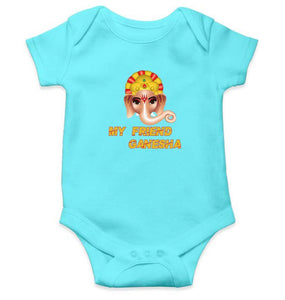 My Friend Ganesha Rompers for Baby Boy- FunkyTradition FunkyTradition
