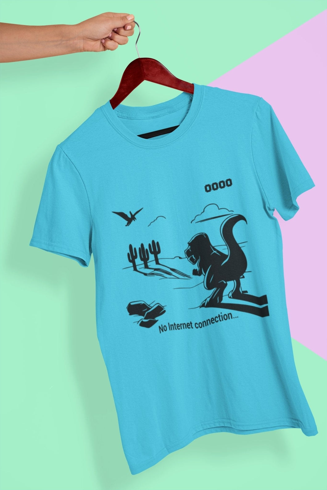 No Internet Anime Women Half Sleeves T-shirt- FunkyTeesClub - Funky Tees Club