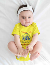 Load image into Gallery viewer, Custom Name IPL CSK Chennai Super Kings Whistle Podu Rompers for Baby Girl- KidsFashionVilla

