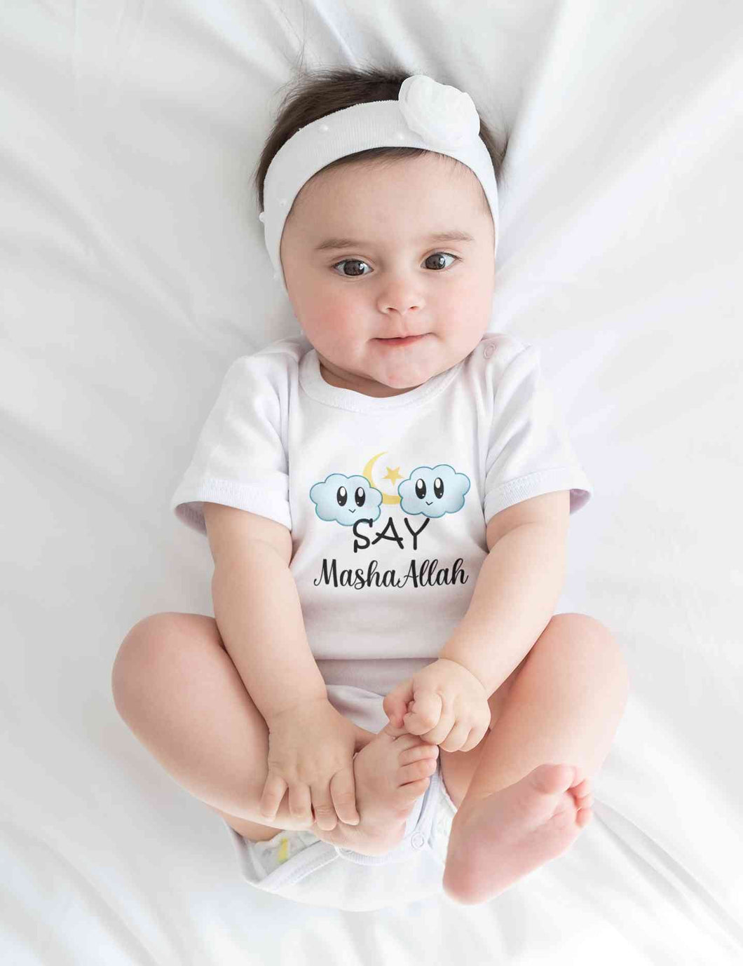 Say MashAllah Rompers for Baby Girl- KidsFashionVilla