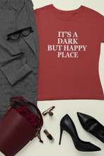 Load image into Gallery viewer, Its A Dark But Happy Place Victoria Beckham Celebrity T-shirt- KidsFashionVilla
