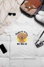 Load image into Gallery viewer, Home Is Where My Dog Is Mens Half Sleeves T-shirt- KidsFashionVilla
