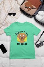 Load image into Gallery viewer, Home Is Where My Dog Is Mens Half Sleeves T-shirt- KidsFashionVilla

