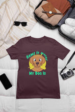 Load image into Gallery viewer, Home Is Where My Dog Is Mens Half Sleeves T-shirt- KidsFashionVilla
