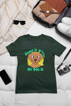 Load image into Gallery viewer, Home Is Where My Dog Is Mens Half Sleeves T-shirt- KidsFashionVilla
