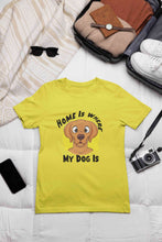 Load image into Gallery viewer, Home Is Where My Dog Is Mens Half Sleeves T-shirt- KidsFashionVilla
